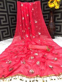 Flower Sequence Saree