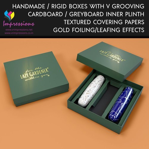 Handmade Rigid Gift Boxes With Foiling By IMPRESSIONS