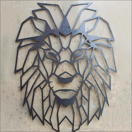 Laser Cutting Lion Head Wall Hanging
