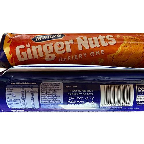 Ginger Nuts Biscuits - Packaging: Bag