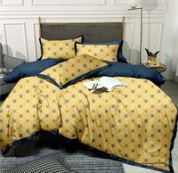 Indigo 3 Pcs Bed Sheet 1 Bed Sheet 2 Pillow Cover