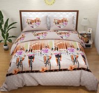 Romano 3 Pcs Bed Sheet 1 Bed Sheet  2 Pillow Cover
