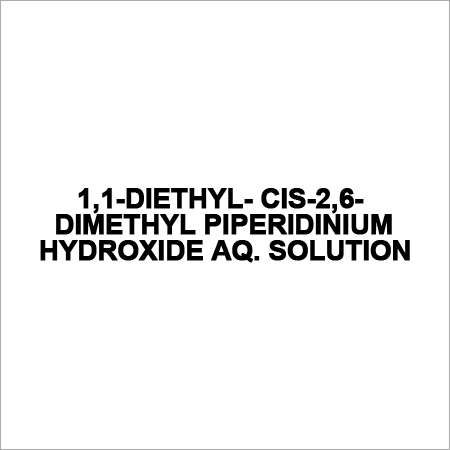 1 1-Diethyl- CIS-2 6-Dimethyl Piperidinium Hydroxide Aq. Solution