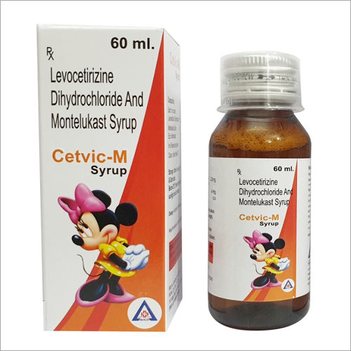 60 Ml Levocetirizine Dihydrochloride And Montelukast Syrup General Medicines