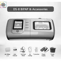 Resmed Bipap Machine - Plastic, Compact Design, Gray | High Accuracy, Automatic, Digital Lcd Display, Adjustable Humidifier System