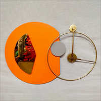 42x26Inch Round Wall Clock With Orange Attachments