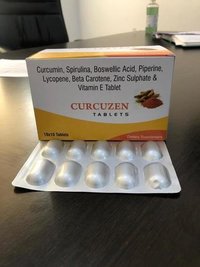 Tablets Curcumin Spirullina  Boswellic Acid Piperine Lycopene ,beta Carotene Zinc  Sulphate Vitamin E