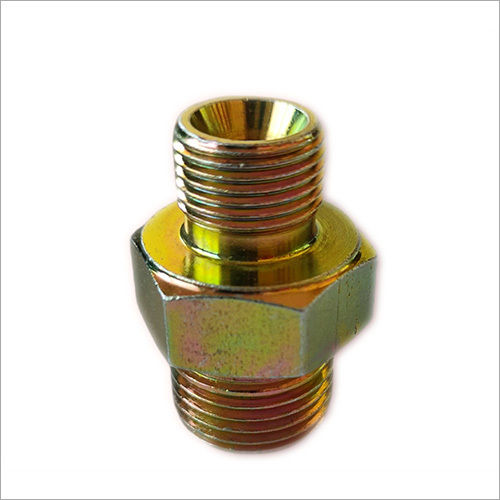 Silver & Yellow Hydraulic Adaptor