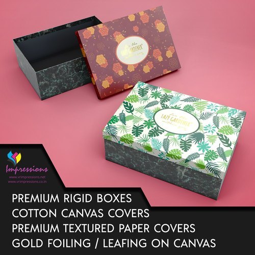 Luxury Rigid Boxes With Canvas Cover