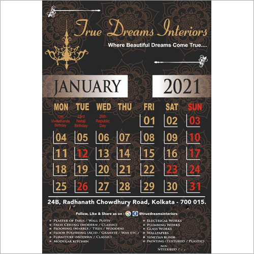 Calendar Printing Services