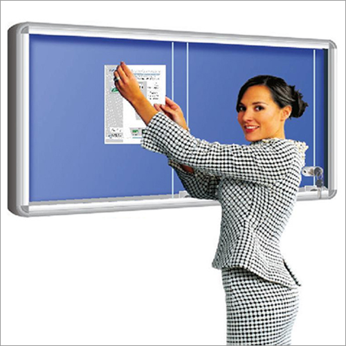 Pin Board With Sliding Glass Cover