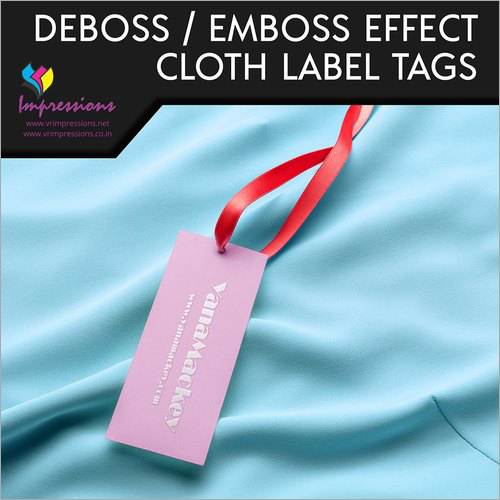 Cloth Tags With Embossing By IMPRESSIONS