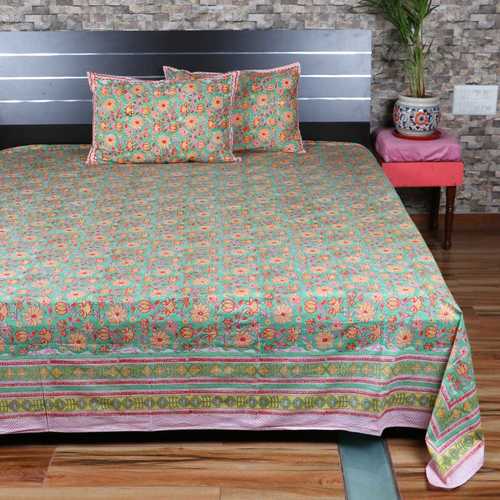 Hand Block Printed Cotton Bedsheet