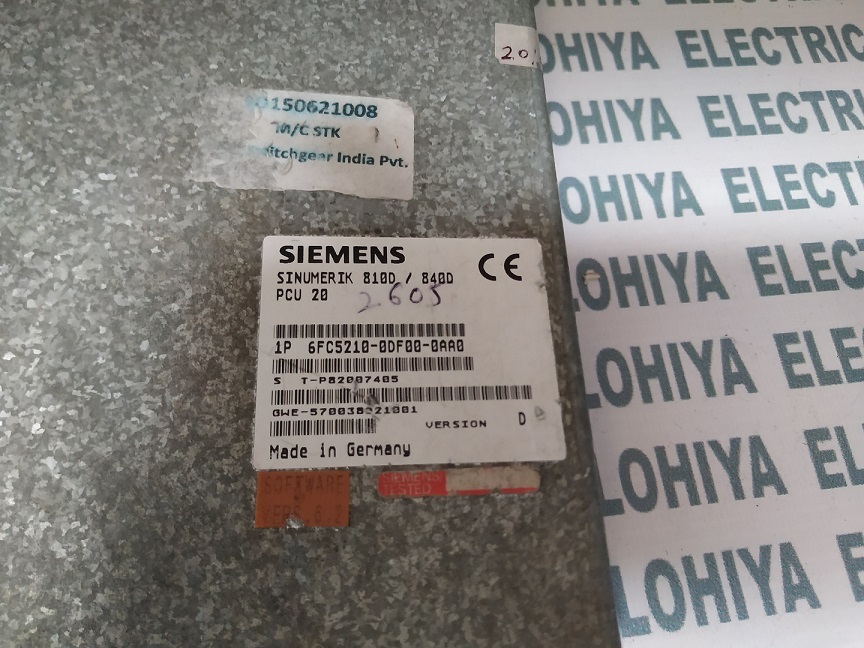 SIEMENS SINUMERIK PCU 6FC5210-0DF00-0AA0