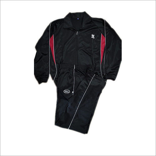 Black Mens Super Poly Track Suit