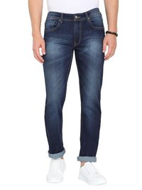 Mens Slim Fit Blue Black Jeans