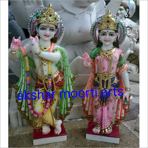 white marble Radha Krishna Statue