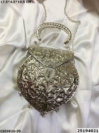 Silver Brass Clutch Bag