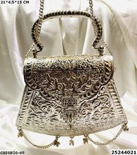 Bridal Designer Brass Clutch Bag