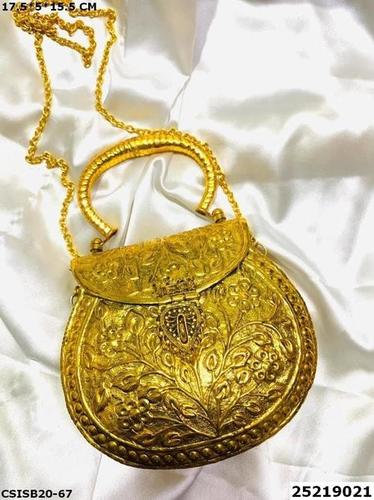 Handmade Golden Brass Clutch Bag