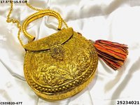 Handmade Golden Brass Clutch Bag