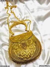 Handmade Golden Brass Clutch Bag