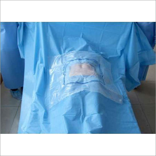 Blue Non Woven Abdominal Drape