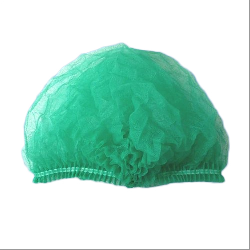 Green Disposable Bouffant Cap