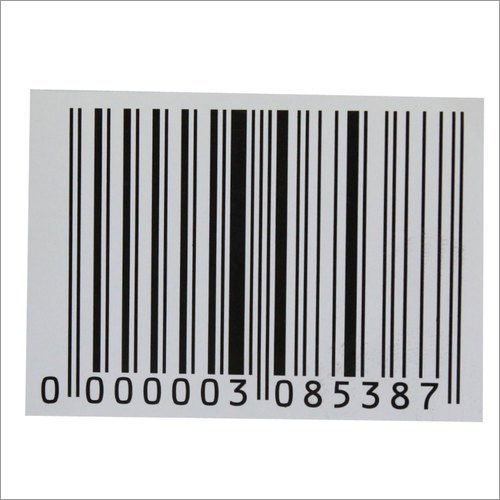 Black Pre Printed Paper Barcode Label