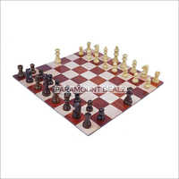 12.5 Inch Personalized Queen Gambit Roll Up Wooden Chess Board Game with Staunton Style Chess Pieces