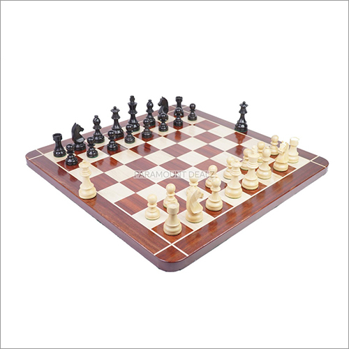 21 Inch Flat Style Personalized Wooden Chess Board Game Set