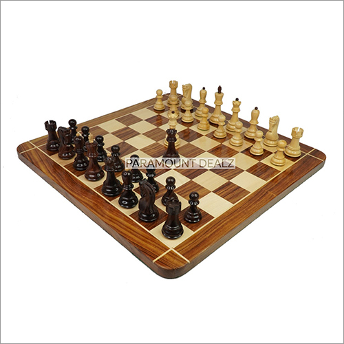 21 Inch Wooden Chess Board Game Set with Russian Chess Pieces