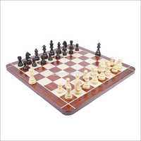 21 Inch Flat Style Personalized Wooden Chess Board Game Set with Staunton Chess Pieces and Ches