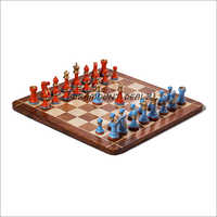 The Sydney Knell GrandMaster Painted Chess Set Combo Board Pieces - Pouch and Box