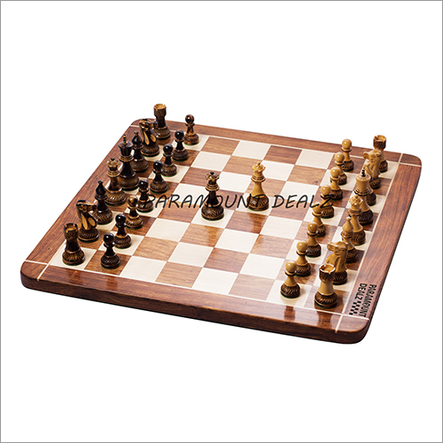4 Inch The Burnt Zangreb Grandmaster Chess Set Combo Board