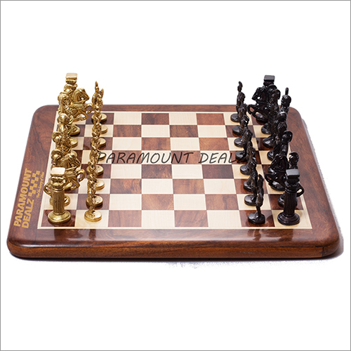 Handcrafted Brass Chess Board Set Age Group: All