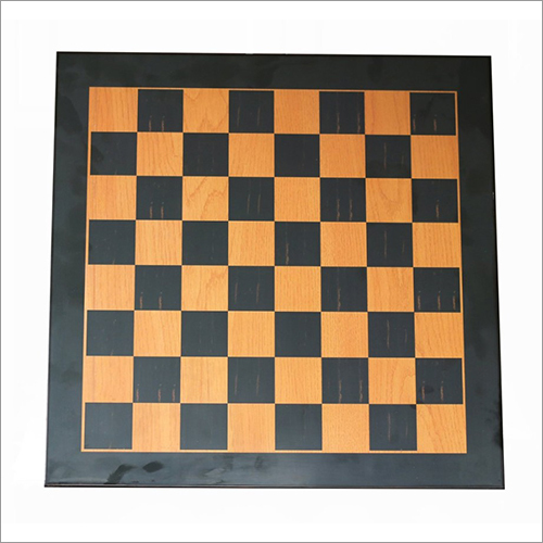 21 Inch 55 mm Ebony and Antique Look Wooden Laminated Chess Board
