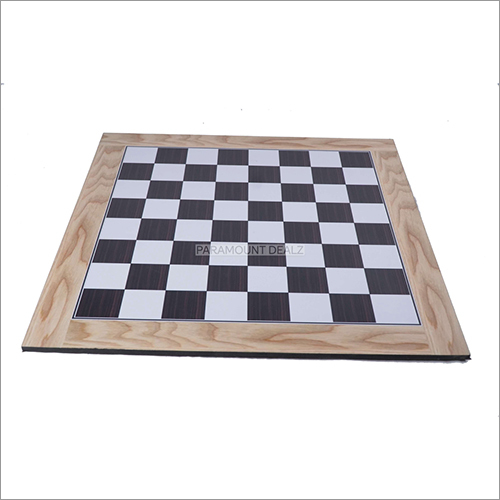 21 Inch 55 mm Ebony and Cream Marble and Box Wooden Laminated Chess Board