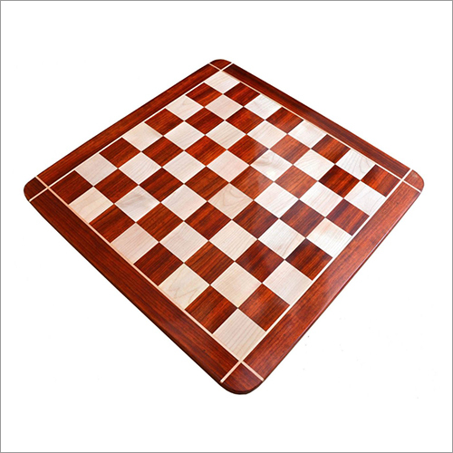 21 Inch 55 mm Blood Red Bud Rose Wood Wooden Chess Board With Rounded Edge