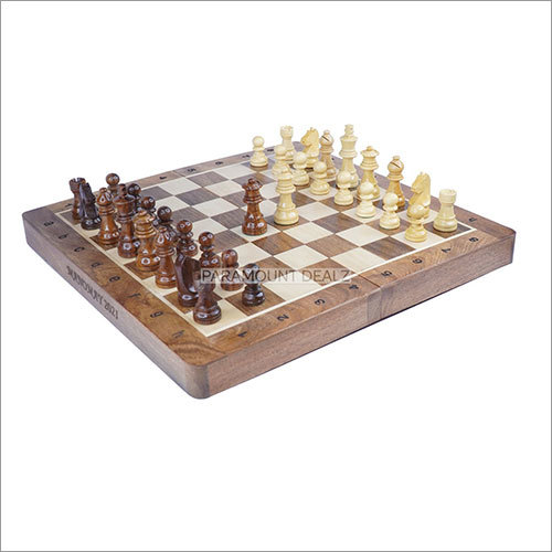 Personalized Foldable Magnetic Wooden Chess Board Game With Chess Pieces And Storage Case Age Group: All