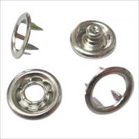 Ring Snap Button - Nickel Plated Brass, Size 12l To 20l, Silver Color, Nickel & Lead Free | Round Shape, Set Of 4 Parts