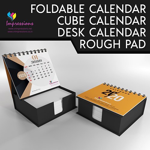 Foldable Table Calendar With Scribble Pads