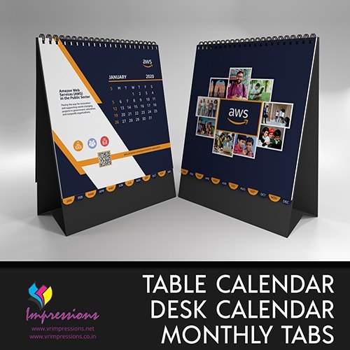Table Calendars with Monthly Tabs