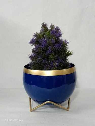 Indoor Metal Flower Planter Height: Pot Height =10 Cm / Stand Height =14 Cm  Centimeter (Cm)