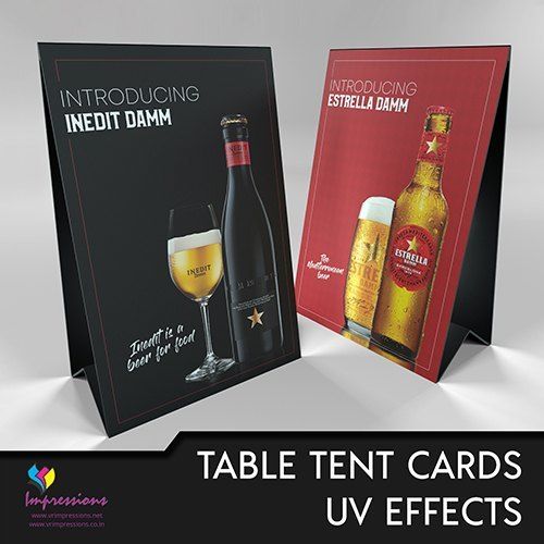 Menu Tent Card Printing Services