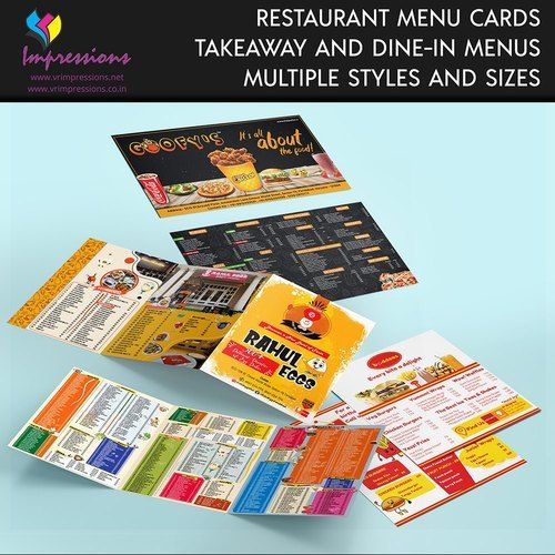 Takeway Menu Cards Printing