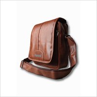 Mens Brown Leather Sling Bag