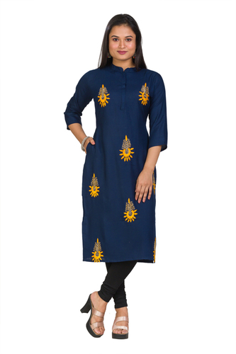 CutDana Hand Embroidery Cotton Rayon Kurti