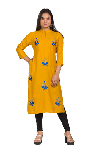 CutDana Hand Embroidery Cotton Rayon Kurti