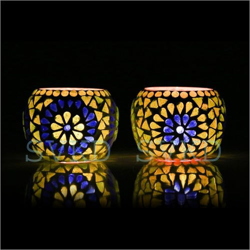 Glass Mosaic Tealight Candle Holder